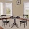 International Concepts 30 in. Round Top Pedestal Dining Table with 2 X-Back Chairs K15-30RT-C613-2 - alternate 1
